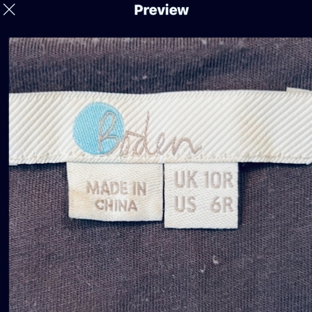 Boden Emory Jersey Short Sleeve Dress in Pewter Fallen Blossom Size 6 - Picture 5 of 11
